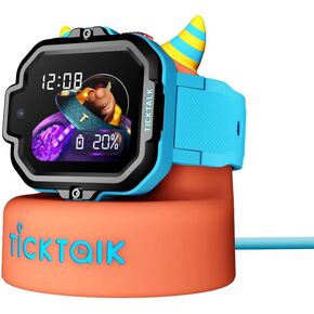 TickTalk 5 Cellular Kids Smart Watch (at&T's Network) with GPS Tracker & Video Calling and Power Base Bundle - Smart Watch for Kids with Parent Apps - Smart Watch for Kids 3+
