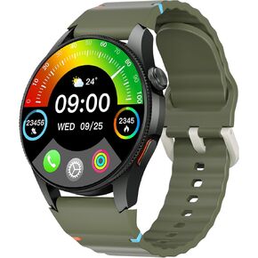 G12 Fitness Smartwatch with GPS, 2 Watch Bands, 1.43 AMOLED Screen, 3ATM 30M Waterproof, 450mAh Large Battery, Answer/Make Call, 24/7 Sleep Tracking, Compatible for Android iOS