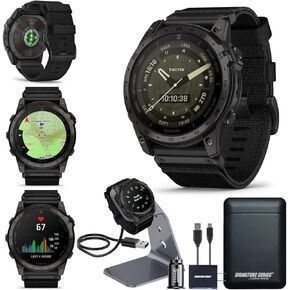Garmin Tactix 8 Solar: AB Elite Edition Premium GPS Smartwatch | Ballistipiled Elite Elite Solver ، وضع الخفي ، المصباح ، تعيين Topo ، المقاييس الصحية ، مع حزمة شاحن سلسلة التوقيع