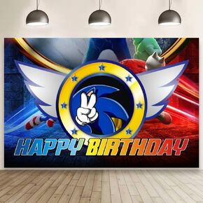 Happy Birthday Backdrop Banner Party Supplies for Hedgehog Dog Birthday Decorations Wall Decor