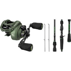 KastKing Spartacus II Baitcasting Reel,Stryker Green,Right Handed and KastKing Zephyr Dual Tip Fishing Rod, 6'8" M & MH Casting Rod