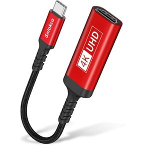 Sniokco 4K USB C to HDMI Adapter, High Speed USB Type C to HDMI Extension Cable for Thunderbolt 3/4 with iPhone 16 15 Pro Max MacBook Pro Air M4/2023 iPad Pro iMac Galaxy S25 S24 XPS17 Surface Book 3