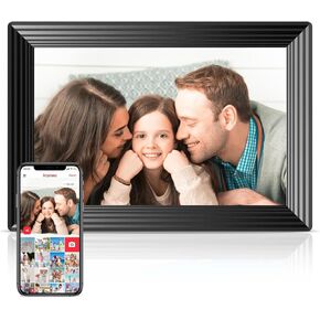 Frameo 10.1" WiFi Digital Picture Frame, Smart Digital Photo Frame with 16GB, 1280x800 IPS HD Touch Screen, Auto-Rotate, Wall Mountable, Share Photos Or Videos for Via APP