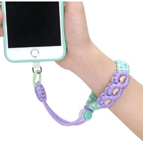 Adjustable Phone Wrist Strap with Tether Tab, Cell Phone Lanyard Wristlet, Iphone Bracelet for Women