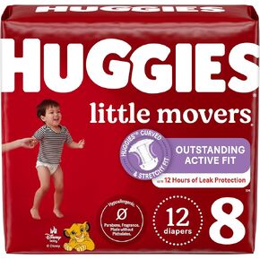 Huggies Little Movers Baby Diapers, Size 5 (27+ lbs), 120 Ct