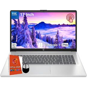 HP 17 inch Touchscreen Laptop for Business, 17.3" HD+ Touch Screen, Intel 10-Core 7-150U(up to 5.4 GHz), 64 GB RAM, 4 TB SSD, Backlit Keyboard, Wi-Fi 6, MS Office 2024, Windows 11 Pro, w/Accessories