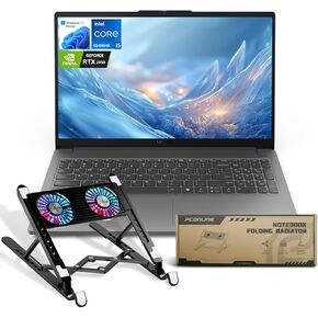 Lenovo LOQ AI-Powered Gaming Laptop, 15.6 FHD 144Hz, Intel i5-12450HX, NVIDIA GeForce RTX 2050, 32GB DDR5 RAM, 1TB SSD, Touchpad, Bundle with PCO Notebook Folding Radiator, Laptop Cooler