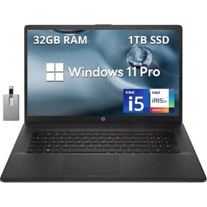 HP 17 17.3" Touchscreen HD+ Business Laptop Computer, Intel Pentium Silver N5030 up to 3.1GHz, 8GB DDR4 RAM, 256GB PCIe SSD, 802.11AC WiFi, Bluetooth 5.0, 1-Year Office 365, Windows 11 Pro S, AZXUT