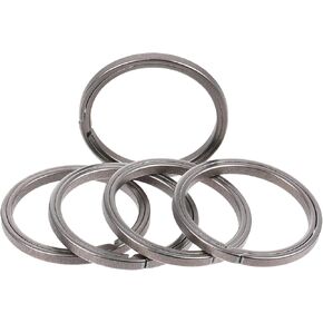 5Pcs Side-Pushing Key Chain Rings, Titanium Key Ring Side Pushing Titanium Split Ring Keychain for Keys Carabiner Quick Release Split Rings
