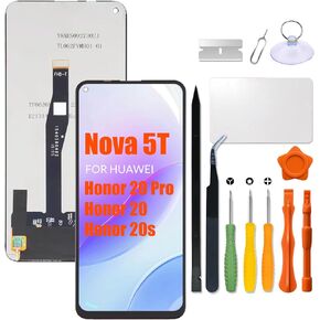 Replacement for Huawei Nova 5T | Honor 20 | Honor 20s | Honor 20 Pro LCD Screen for Nova5t YAL-L21 YAL-L61 YAL-L71 YAL- AL00 YAL-TL00 LCD Touch Screen Display Panel Digitizer Assembly with Repair kit