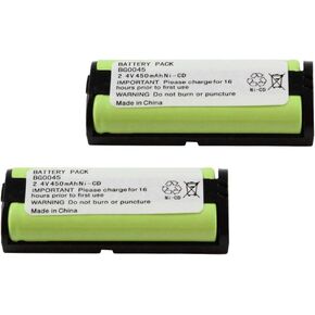 Fenzer 2-Pack Home Phone Battery BG0045 for Panasonic HHR-P105 HHR-P105A Type 31 KX-TGA670B KX-TG5776 KX-TG5777