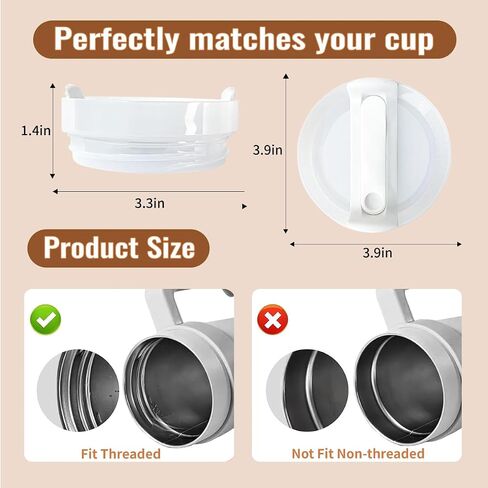 40 OZ Tumbler Lid Replacement, 40 OZ Tumbler Flip Straw Lid Fit for Stanley Adventure Quencher Travel Tumbler 40 OZ, Spill Proof Splash Resistant Tumbler Covers for Stanley Replacement Lid (2 Pack) in Saudi Arabia