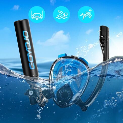 GOYOJO Diving Tank with Snorkel Mask 0.5L Mini Scuba Portable Lungs Oxygen Cylinder Full Face Diving Mask Underwater Breath System in Saudi Arabia