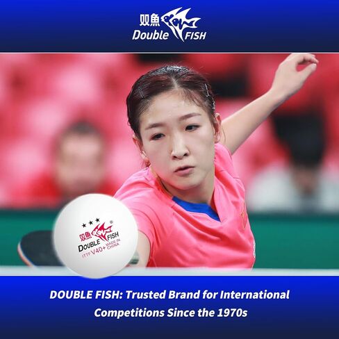 DOUBLE FISH Ping Pong Paddles Set of 4 with 6pcs 3-Star Balls & Storage Case - 4 Players High Performance Table Tennis Paddles Kit for Entertainment or Competition in Saudi Arabia