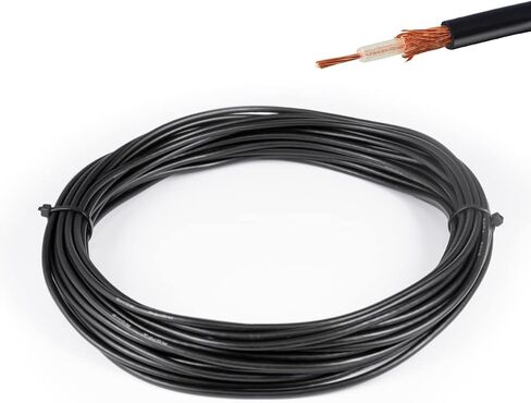 RG174 RF Coaxial Cable Black 50ohm 32.8FT/10M in Saudi Arabia
