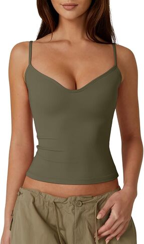 QINSEN Sexy Womens Sweetheart Neck Sleeveless Tank Spaghetti Strap Slim Fit Crop Tops in Kuwait
