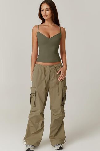 QINSEN Sexy Womens Sweetheart Neck Sleeveless Tank Spaghetti Strap Slim Fit Crop Tops in Kuwait