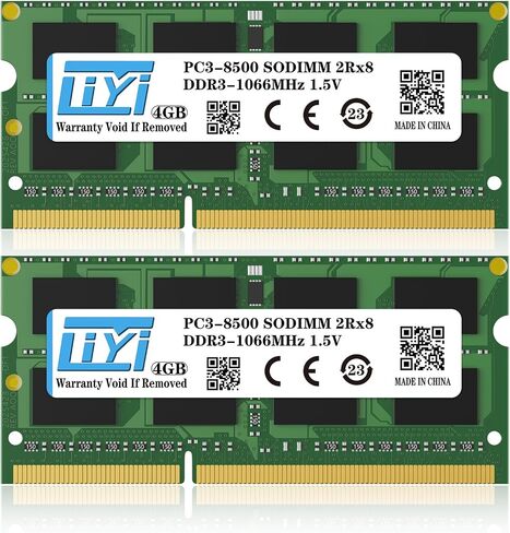 LIYI DDR3 16GB KIT DRAM Modules (2x8GB) 1333MHz PC3-10600 PC3-10600S CL9 SODIMM 204 Pin 1.5V Dual Rank 2Rx8 Non ECC Unbuffered Laptop Notebook Computer SO-DIMM Memory DDR3 RAM Module Upgrade in Saudi Arabia