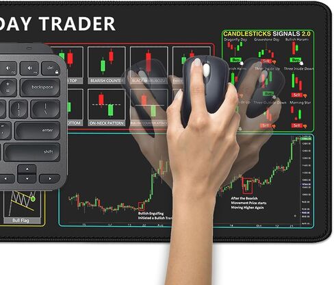 سوق الأسهم استثمار يوم تداول تداول الماوس أنماط الرسم البياني ورقة الغش ، وسادة مكتب فأر كمبيوتر كبيرة مع الحواف المخيرة ملحقات المكتب حصيرة 31.5x11.8 بوصة in Kuwait