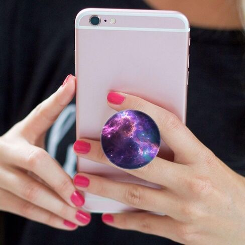 6 Pack Cellphone Phone Grip for Phone, Expanding Stand Cell Phone Collapsible Holder for Smartphones - Purple Galaxy Nebula Black in Saudi Arabia