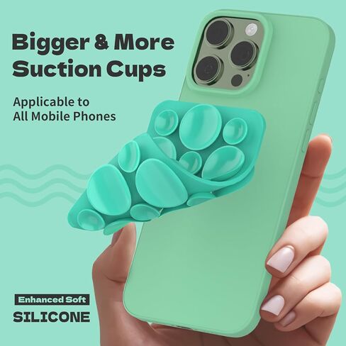 2 Pack Silicone Octo Cup Buddy Sticky Grip Holder for Cellphone, Silicone Suction Cup Phone Case Mount Double Sided, Hands - Free Solution for Cellphone Selfies & Video - Taking (Pink) in Kuwait