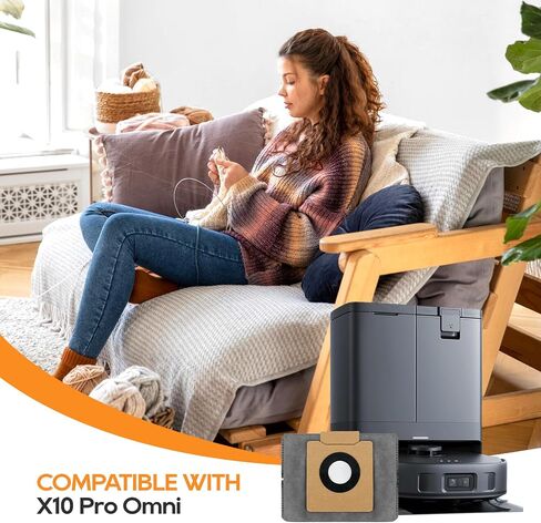 Dust Bags for eufy X10 Pro Omni Robot Vacuum and X8 Pro with Self-Empty Station, 4-Layer Replcement Bags, 16P in Saudi Arabia
