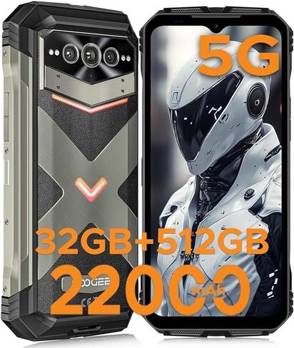 DOOGEE V MAX Pro(2025) 5G Rugged Phone,22000mAh,32GB+512GB/TF 2TB,Android 14 Rugged Smartphone,108MP+20MP Night Vision Phone, 6.58"FHD+ 120Hz IPS Screen, IP68/IP69K Waterproof,NFC/OTG/Face ID/1.18 lb in Saudi Arabia