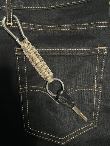Paracord Keychain with Carabine Heavy Duty Braided Key Ring with Quick Release Hook Clip in Saudi Arabia