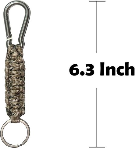 Paracord Keychain with Carabine Heavy Duty Braided Key Ring with Quick Release Hook Clip in Saudi Arabia