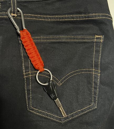 Paracord Keychain with Carabine Heavy Duty Braided Key Ring with Quick Release Hook Clip in Saudi Arabia