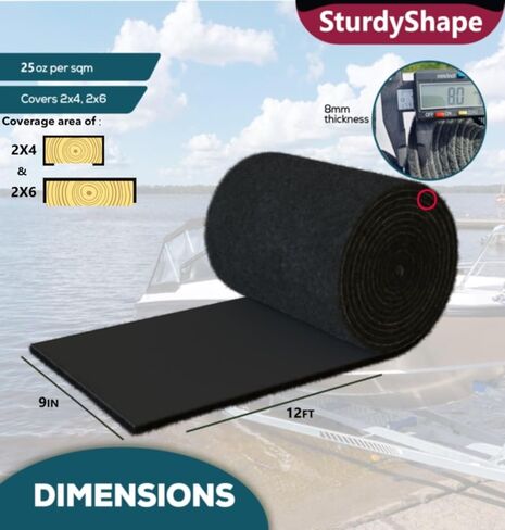 Boat Trailer bunk Carpet Kit -The Marine Carpet is 13ftx12in 25oz- Boat bunk Board Carpet - Boat bunk Carpet, Jet ski bunk/Boat Trailer Carpet in Kuwait