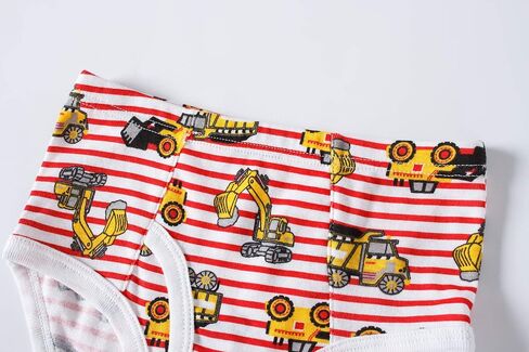 Boboking Little Boys Cotton Briefs Soft Dinosaur Truck Toddler Underwear | Double-layer Crotch Elastic Waistband Breathable Various Prints Multicolor‌ in Saudi Arabia