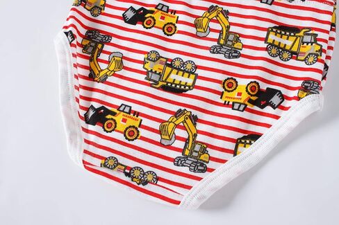 Boboking Little Boys Cotton Briefs Soft Dinosaur Truck Toddler Underwear | Double-layer Crotch Elastic Waistband Breathable Various Prints Multicolor‌ in Saudi Arabia