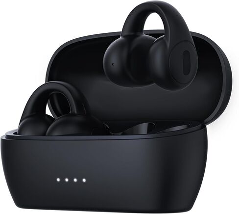 Q7 Wireless Open-Ear Headphones Bluetooth 5.3 Earbuds, Ultra Lightweight for Comfortable Clip On, DT 6.0 Technology for Personal Deep Bass, 34H Playtime Earphones, USB-C Quick Charge -White in Saudi Arabia