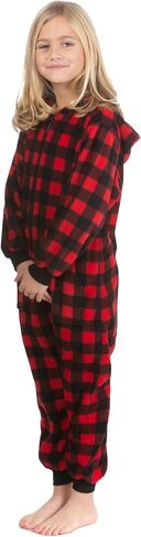 Hoodie Onesie Jumpsuit Pajama in Micro Polar Fleece for Boys & Girls One Piece Prints in Kuwait