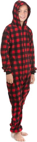 Hoodie Onesie Jumpsuit Pajama in Micro Polar Fleece for Boys & Girls One Piece Prints in Kuwait