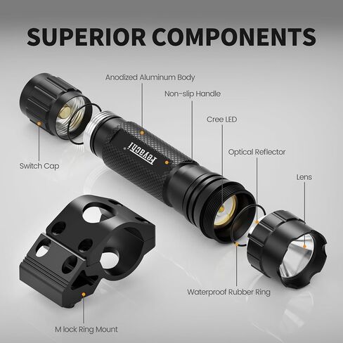 Feyachi Tactical Flashlight, Dual Switch Mlok Flashlight, Rifle Flashlight in Kuwait
