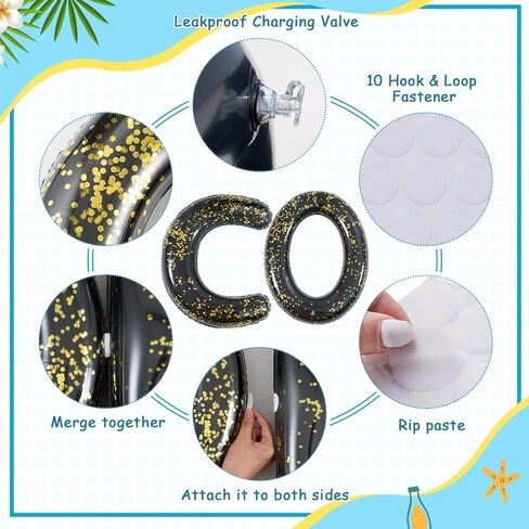 Sumind 15 Pcs Congrats Grad Inflatable Pool Floats Letter Set Graduation Hat Pool Float 20 Inch Inflatable Pool Balloons Floatie Decorations for Pool Graduation Party with Adhesive Dots Sticker in Saudi Arabia