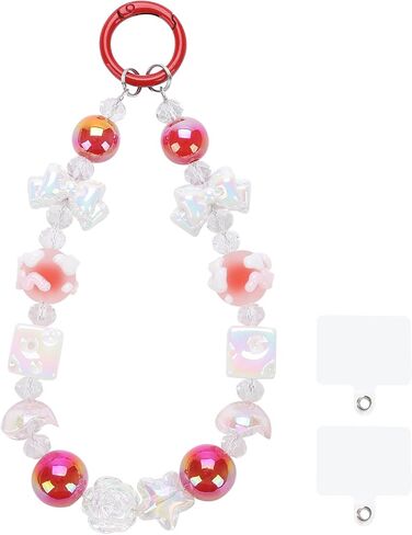 Beaded Wrist Strap, Cute Phone Charms, Cell Phone Charms Strap,iPhone Chain String keychain Wallet key in Saudi Arabia