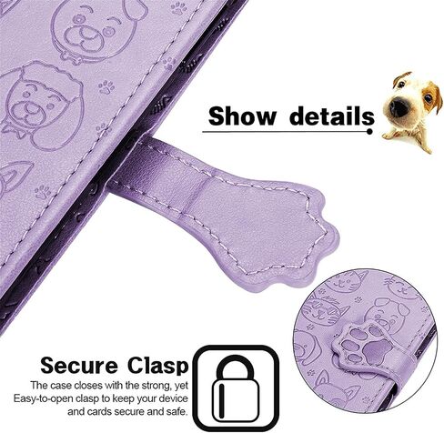 Crossbody Wallet Case for Vortex Cellular J24 [Long Wrist Strap] ، Vortexj24 2024 Cover Cash/Card Holder Presh | PU LEATHER 3D DRESSION PUPPY PUPPY FLIP KICKSTAND BOXCLE MAGNECT GIRLY (PINK) in Kuwait