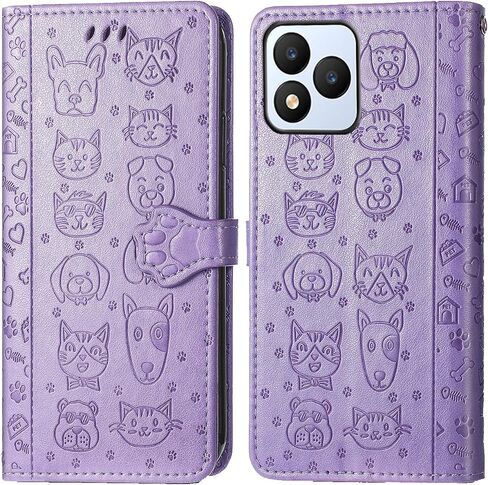 Crossbody Wallet Case for Vortex Cellular J24 [Long Wrist Strap] ، Vortexj24 2024 Cover Cash/Card Holder Presh | PU LEATHER 3D DRESSION PUPPY PUPPY FLIP KICKSTAND BOXCLE MAGNECT GIRLY (PINK) in Kuwait