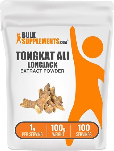 BulkSupplements.com Longjack Extract Powder - Tongkat Ali Extract, Longjack Tongkat Ali Powder - Tongkat Ali for Men & Women, Gluten Free - 1000mg per Serving, 100g (3.5 oz) (Pack of 1) in Saudi Arabia