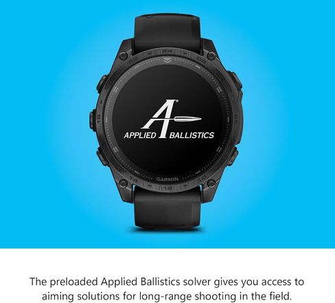 Garmin tactix 8 Solar: AB Elite Edition Premium Tactical GPS Smartwatch | Applied Ballistics Elite Solver, Stealth Mode, Flashlight, Topo Mapping, Health Metrics, with Signature Series Charger Bundle in Kuwait