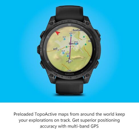 Garmin tactix 8 Solar: AB Elite Edition Premium Tactical GPS Smartwatch | Applied Ballistics Elite Solver, Stealth Mode, Flashlight, Topo Mapping, Health Metrics, with Signature Series Charger Bundle in Kuwait