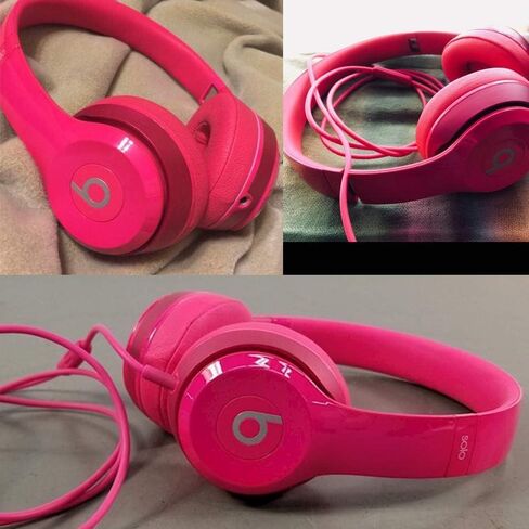 Beats Solo 3 Wireless Ear Pads Replacement, BUTIAO Protein Leather Memory Foam Headphone Earpads Ear Cushion Pad for Beats by Dre Solo 3 Wireless & Solo 2 Wireless Over Ear Headsets (Pink) in Saudi Arabia