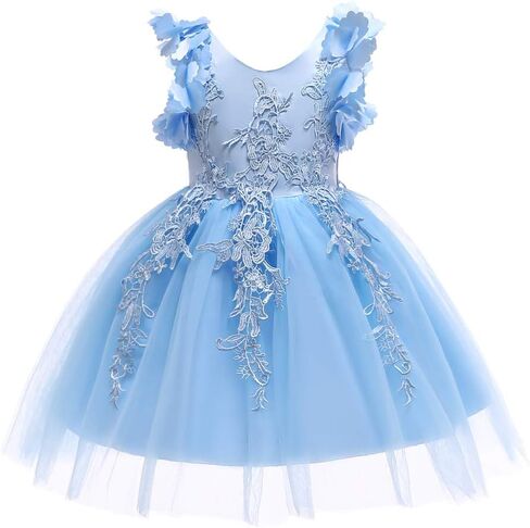 Weileenice Flower Girl Lace Dress Pageant Kids Wedding Christmas Holiday Party Dresses in Kuwait