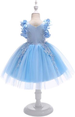 Weileenice Flower Girl Lace Dress Pageant Kids Wedding Christmas Holiday Party Dresses in Kuwait