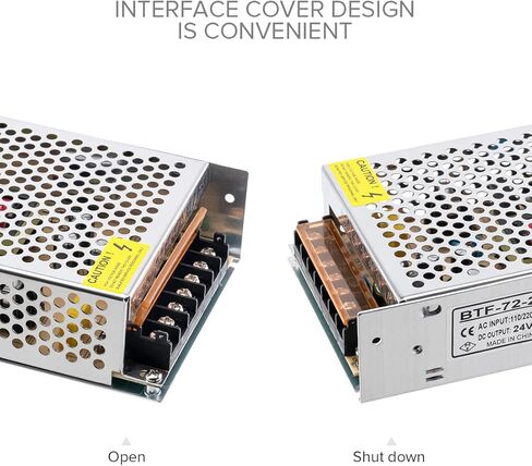 BTF-LIGHTING AC100-240V إلى DC24V10A MAX240W تحويل محول جهاز محول جهاز توفير الطاقة لشريط/سلسلة/مصفوفة LED ، كاميرا CCTV ، نظام الأمان ، الراديو ، القطط in Kuwait
