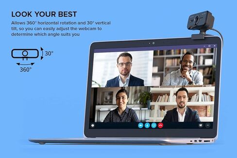 Creative Live! Cam Sync 1080p V2 Full HD Wide-Angle USB Webcam with Auto Mute and Noise Cancellation for Video Calls, Improved Dual Built-in Mic, Privacy Lens Cap, Universal Tripod Mount (Renewed) in Saudi Arabia