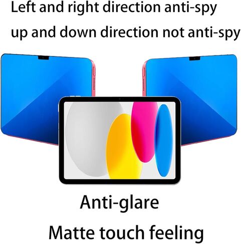 Privacy Matte Anti blue Light Screen Protector for iPad 11th Generation 2025 11 Inch/ 10th 10.9 Inch 2022 Anti-Glare Anti-Spy Soft Film Blue in Saudi Arabia